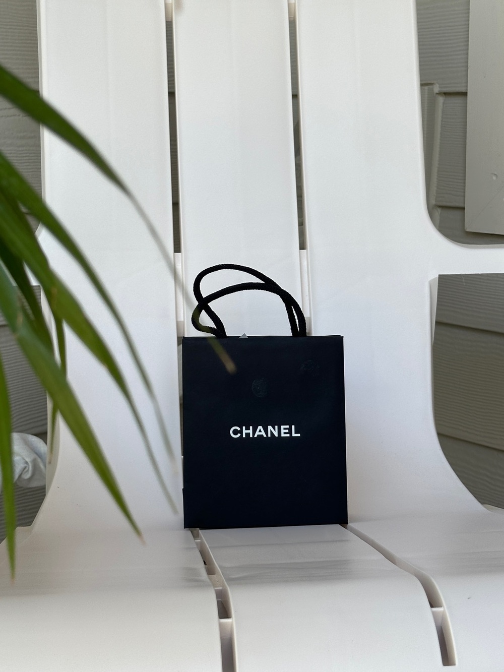 Chanel Shopping Bag with 3D Flower Stickers from Paris